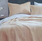 Donna Karan Soft Velvet Handstitched Queen Quilt In Gold, Luxurious Sateen, New. Fixed Price $300.00.