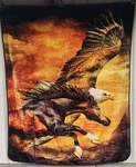 Eagle Horse Spirit Of The Wind Sun Southwest Western Queen Blanket Bedspread. Fixed Price $59.10.