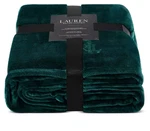 Lauren Ralph Micromink Plush 108"X90" King Blanket Green. Fixed Price $79.00.