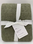 Pottery Barn Pick-stitch Cotton/linen Quilted Sham Loden Green Euro #B152. Fixed Price $54.87.