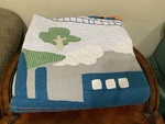 Pottery Barn Kids Brody Transportation Full/queen Quilt Stripe Back Cotton. Fixed Price $69.99.