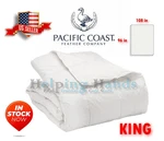 Pacific Coast Gray Duck Down 230TC White Hotel Luxury Lightweight Blanket - King. Fixed Price $59.95.