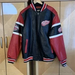 Nhl Detroit Wings Hockey Leather Full Zip Jacket Embroidered Men Large. Fixed Price $199.99.