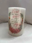 2017 Collections Etc. Flicker Candle-flameless-led- " Tall Psalm 26. Fixed Price $20.00.