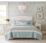 Madison Park 6PC Cotton Percale Quilt Set Aqua Queen Bedding Coverlet. Fixed Price $61.99.