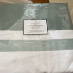 Williams Sonoma Chambers Heritage Twotone Cal King 2 Shams Duvet Set Seafoam P15. Fixed Price $180.00.