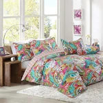 Gorgeous Paisley Floral Bloom Reversible Quilt Bedding Set, Bedspread Coverlet. Fixed Price $66.99.