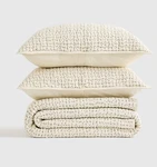 Nwot Quince King Call Organic Cotton Hand Stitched Quilt Set 2 Shams Undyed. Fixed Price $139.99.