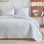 Mixinni King Quilt Bedding Set Pillow Shams 3 Piece Boho Blue Floral. Fixed Price $69.86.