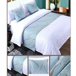 Twelve 3PCS Runner Set - 1 Scarf And 2 Pillowcases, Rippling Teal Bedding.... Fixed Price $70.22.