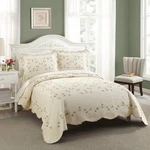 Modern Heirloom Felisa Embroidered Floral Quilt Set Full Queen Size - 3 Piece.... Fixed Price $91.41.