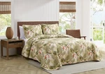Tommy Bahama Tropical Orchid Collection Quilt SET-100% Cotton, Reversible Queen. Fixed Price $99.99.