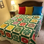 Vtg Genuine Handmade Country Dresden Plate Quilt 70S Style Americana Cottagecore. Fixed Price $209.99.