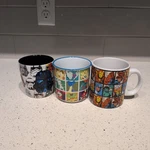 Star Wars/marvel/pokemon Comic Hero's Repeated Mugs Set Of 3. Fixed Price $25.00.