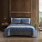 Eddie Bauer Queen Quilt Set Reversible Cotton Bedding Blue Creek Plaid. Fixed Price $69.17.