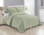 Linen Plus Luxury Oversized Coverlet Embossed Bedspread Set Solid Light Green.... Fixed Price $51.76.