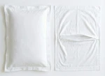 4 Pack Supima Cotton Pillow Shams White Hotel Bedding, Envelope Back, 2" Flange. Fixed Price $17.99.