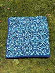 Vera Bradley Micah Medallion Reversible Quilted Coverlet Blue Aqua Floral Queen. Fixed Price $64.95.