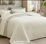 Bedsure King Quilt - Ivory Bedspread Size & Lightweight Comforter,. Fixed Price $45.00.