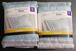 Nwt Mainstays King Size Pillow Shams Blue Vertical Stripes 2PC. Fixed Price $14.99.
