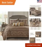Quilt Traditional Damask Design All Season, Lightweight Coverlet Bedspread Be.... Fixed Price $145.66.