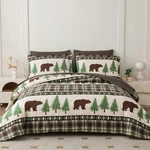 Smuge Lodge Moose Comforters Queen Size Set - 7 Pieces Bed In Bag Bear Rust.... Fixed Price $70.26.