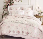Pottery Barn Loveshackfancy Floral Bow Patchwork Embroidered Quilt -king. Fixed Price $215.00.