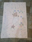 Hand Embroidered Vintage Baby Nursery Quilt Fleece Back Sleeping Bear Pink Girl. Fixed Price $25.99.
