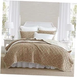 Laura Ashley - Quilt Set, Lightweight Cotton Bedding With Twin Burnt Orange. Fixed Price $86.89.
