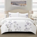 Melange Home Queen Duvet Set Violet Embroidery White 3 Pce. Cotton Cp. $126. Fixed Price $89.99.