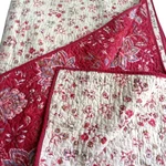 Vintage Croft & Barrow Reversible Floral Quilt Full/queen 90"X95" Red Cream. Fixed Price $69.95.