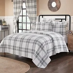 Black Plaid Woven King Coverlet Country Cottage Farmhouse 97X110. Fixed Price $53.95.