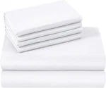 Homeideas Size Bed Sheets - 6 Piece Set (white) Extra Queen,. Fixed Price $37.91.