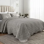 Auemtyn Full/queen Size Quilt (90"X96"), Grey (geometric Pattern). Fixed Price $45.99.