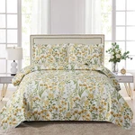 Ycosy Floral Quilt Sets Twin Size Reversible Countryside Bedspread Coverlets .... Fixed Price $42.57.