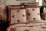 Park Designs Red Sturbridge Patch Euro Sham - Wine. Fixed Price $32.99.