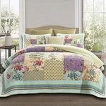 Yayiday Oversized Queen Quilt Set Patchwork Bedspreads (110X118 Inch) - 100% .... Fixed Price $167.22.