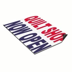 Car Magnet Set Of 2 Quilt Shop Now Open Red Blue Advertising Industrial Sign. Fixed Price $31.99.