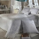 Vtg Bates Of Maine Abigail Blue Twin Bedspread Cotton W/cert 80" X 110" Nos. Fixed Price $139.99.