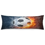 Body Pillow Cover,soccer In Fire And Water,decorative Long Case.... Fixed Price $30.75.
