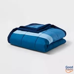 Full/queen Down Alternative Blanket Blue Color Block - Room Essentials. Fixed Price $30.00.