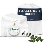 Eucalyptus Tencel Sheets Queen Cooling Percale Weave, 70% & 30% Egyp.... Fixed Price $103.11.