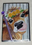 Highland Cow Notebook Finished Diamond Art Journal W/ Cover + Pen Set New Sealed. Fixed Price $11.00.