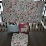 Lush Decor 5PC Unicorn Rainbow Microfiber Reversible Quilt Set Girls 88X92 Queen. Fixed Price $49.99.