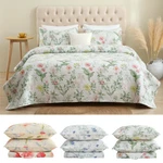 Floral Bedspread Coverlet Set 3PIECE Oversize Quilt Home Bedding Throw. Fixed Price $42.39.