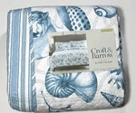 Croft Barrow Home Big Scattered Shells Reversible King Calk Quilt. Fixed Price $63.00.