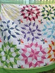 Floral Cosmic Jewels Handmade Cotton Queen Patchwork Quilt Top/topper. Fixed Price $36.99.