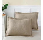 Winlife Khaki-pillowcase Quilt Set King Size 100% Cotton Padded W/floral Print. Fixed Price $24.99.