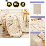 Chunky Throw Blanket For Couch, 40X60 Inches, 100% Hand Knitted With Thi.... Fixed Price $79.99.