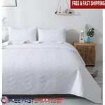 Lightweight Microfiber Bedspread Set W/ Pillow Shams Soft Comfy Coverlet Quilt. Fixed Price $60.78.